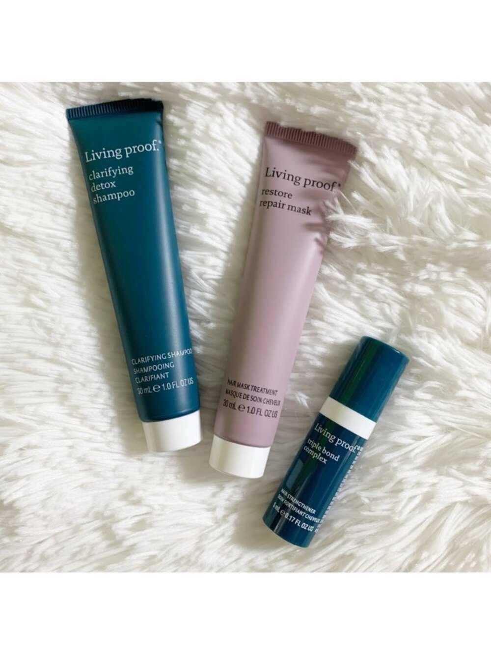 Living Proof Clarifying Detox Shampoo, Repair Mask & Triple Bond Complex Set
